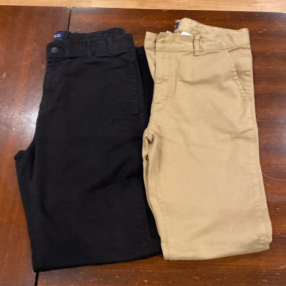 Boys dress pants black and khaki size 16